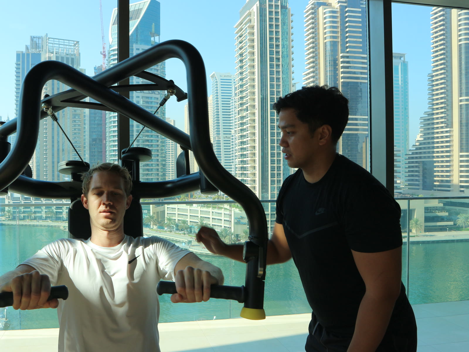 An ATHLI member following a structured training plan at the gym